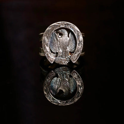 Mongolia Jewelry - Mongolian Handcrafted Horseshoe Morgan Silver Coin Ring