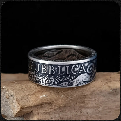 🇮🇹Italian 1994 Silver Coin Ring | 1000 Lire Repubblica Italiana（83.5% Silver）