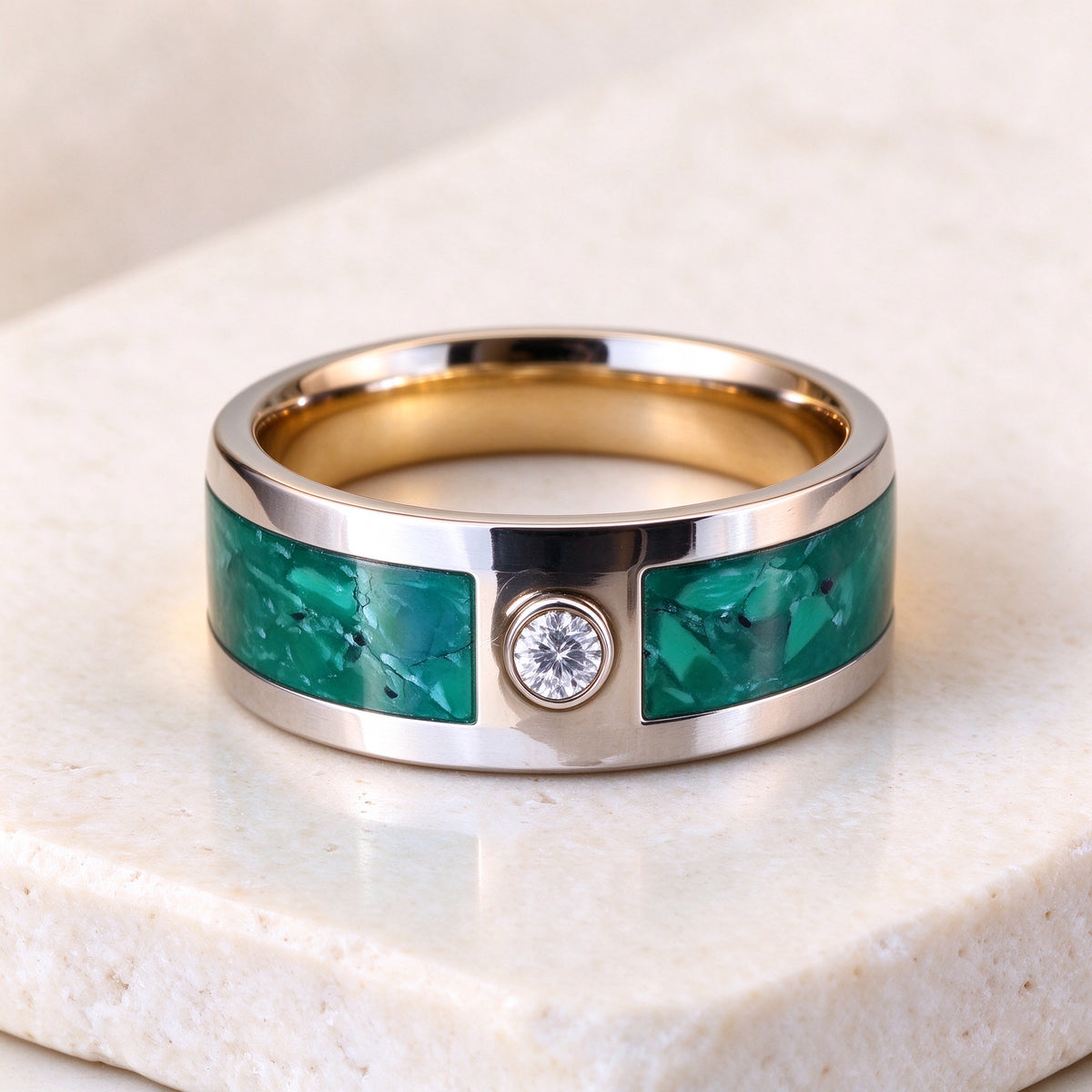 Handcrafted Thai 10 Baht Coin Ring | Mens Wide Band Ring-1993-2013