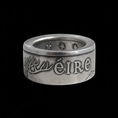 Irish 1990 Éire 925Silver Coin Ring & Necklace（925 Sterling Silver ）