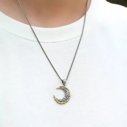 Mongolia Jewelry -  Crescent Moon Necklace