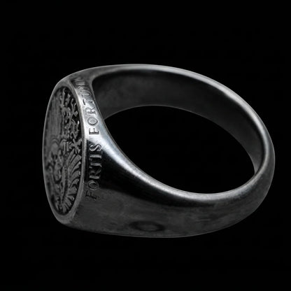 1896 Germany Double Lion Eagle Head Coin Ring – (925 Silver)