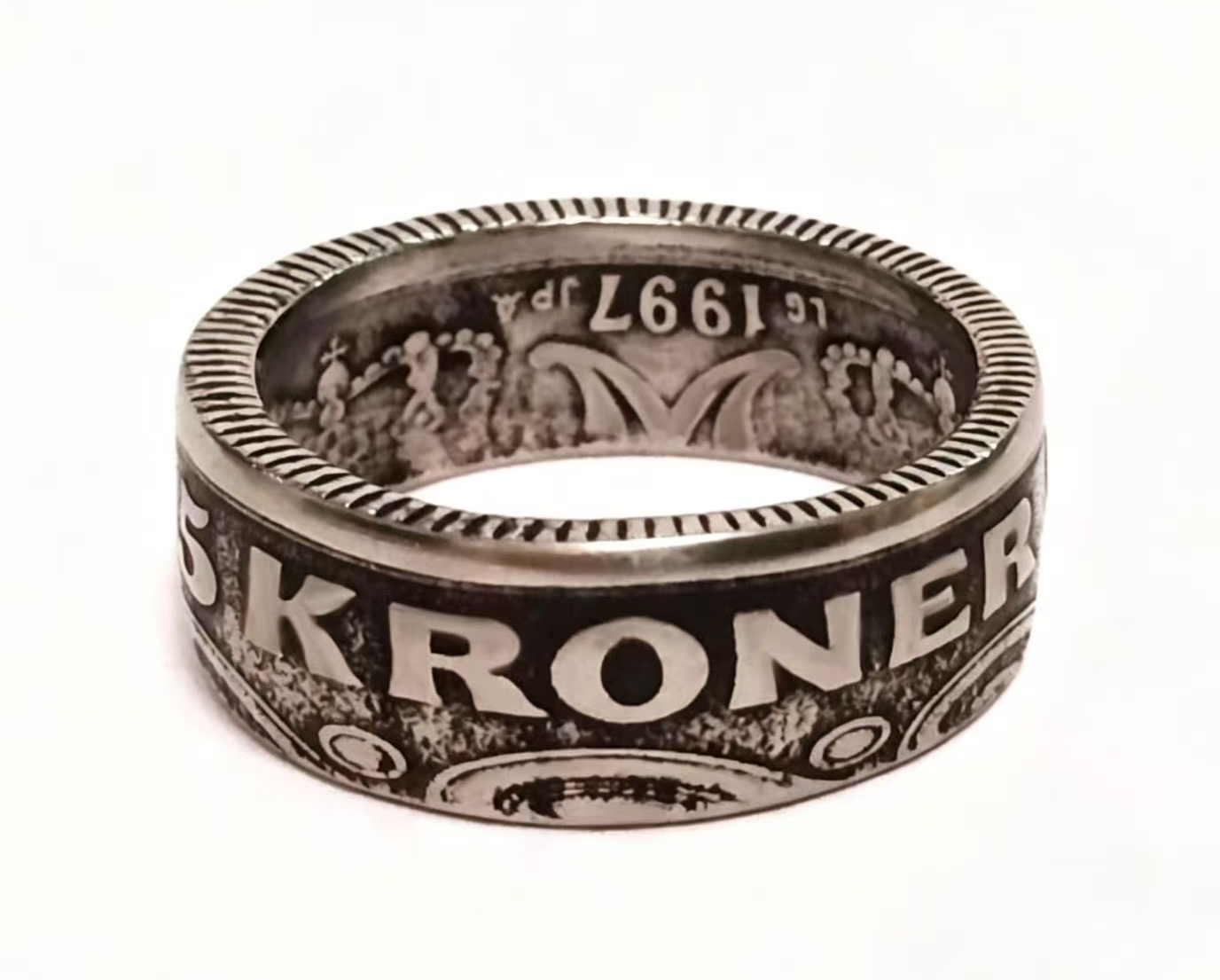 Danish Coin Ring - Souvenir from Denmark Kroner