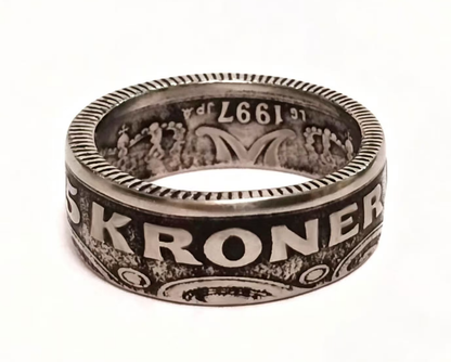 Danish Coin Ring - Souvenir from Denmark Kroner