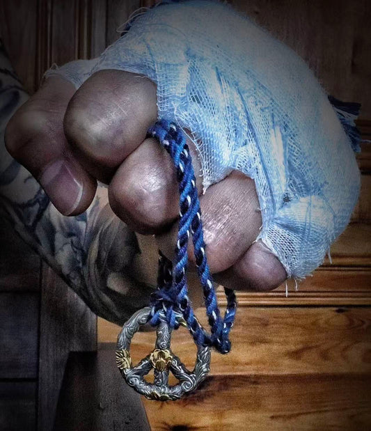 Anti-War Symbol Silver Pendant