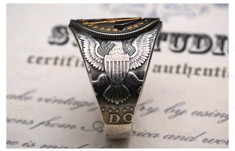 Helvetia Goddess Silver Coin Ring – Adjustable Open Design | One Size Fits Most