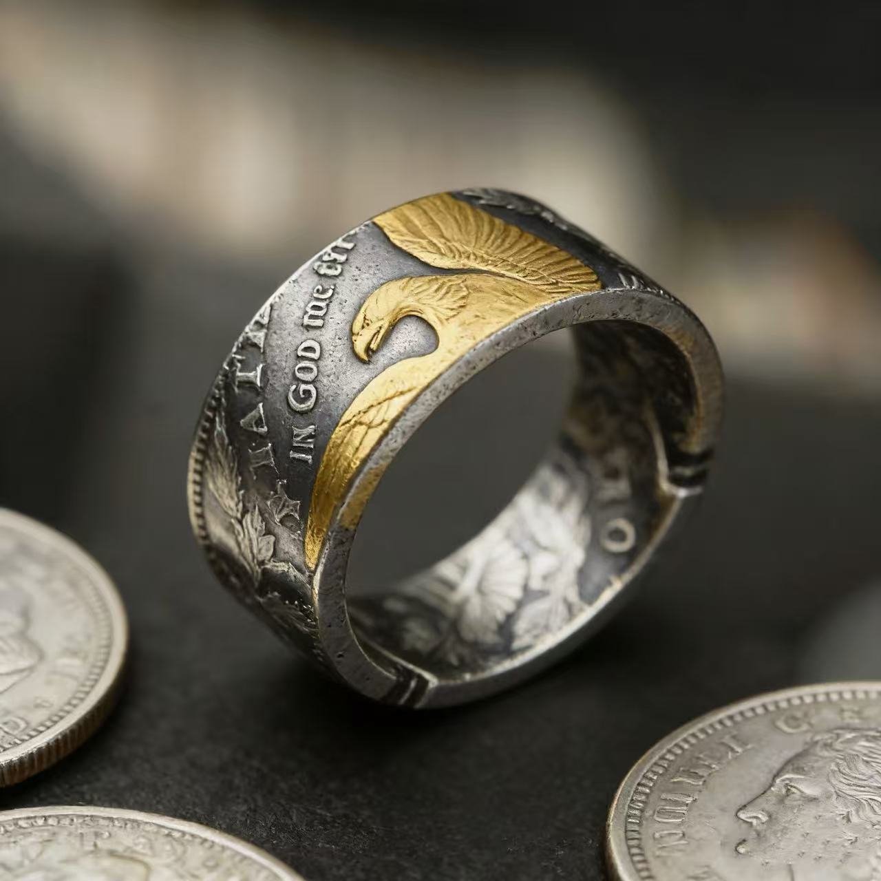 Morgan Silver Coin Ring – Adjustable Open Design | One Size Fits Most