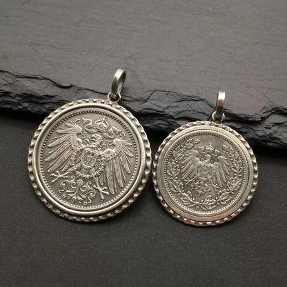 Mongolia Jewelry - German Mark Silver Coin Necklace