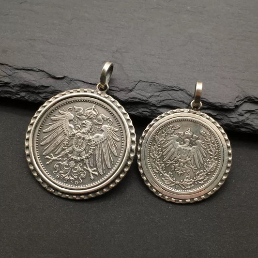 Mongolia Jewelry - German Mark Silver Coin Necklace