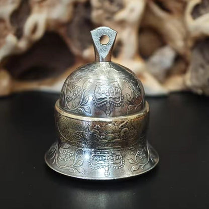 Mongolian Pendant - Echoes of Empire ,Vintage British Coin Bell