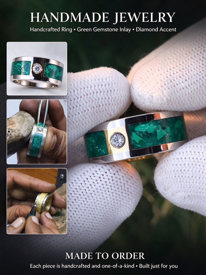 Handcrafted Thai 10 Baht Coin Ring | Mens Wide Band Ring-1993-2013