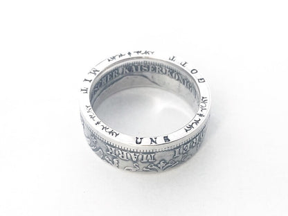 Drei Mark Coin Ring - German Empire Silver 3 Marks - Deutschland - Deutsches Reich - Prussia