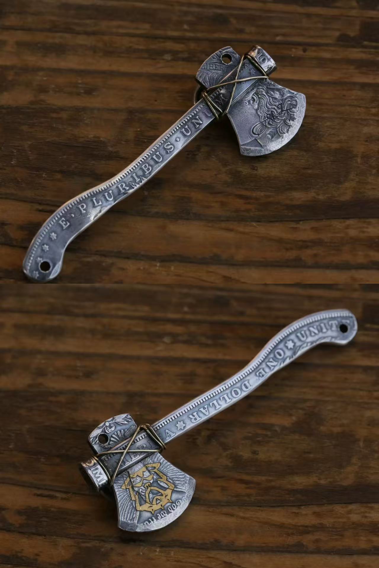 Morgan Silver Dollar Tomahawk Necklace
