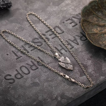 Mongolia Jewelry - Morgan Silver Coin Spearhead Necklace