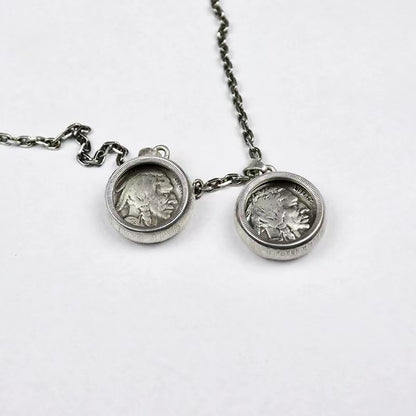 American Buffalo Silver Coin Necklace