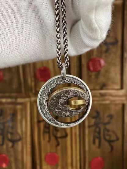 Mongolia Jewelry - Sun and Moon Necklace