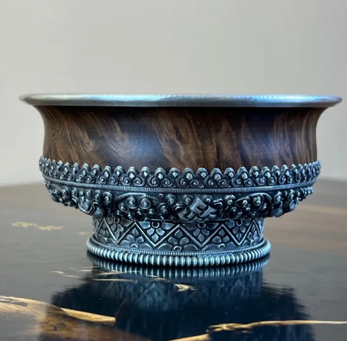 Mongolian Sterling Silver Bowl - Pisces