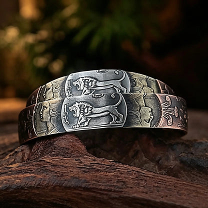 Multi‑Vintage Coin Cuff Bracelet