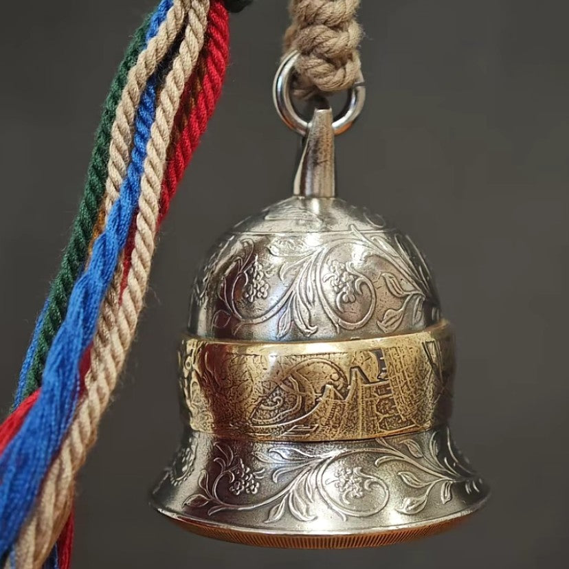 Mongolian Pendant - Echoes of Empire ,Vintage British Coin Bell