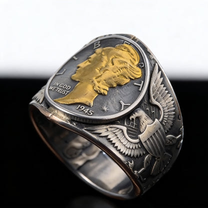 Mercury Dime Silver Ring – Adjustable Open Design | One Size Fits Most