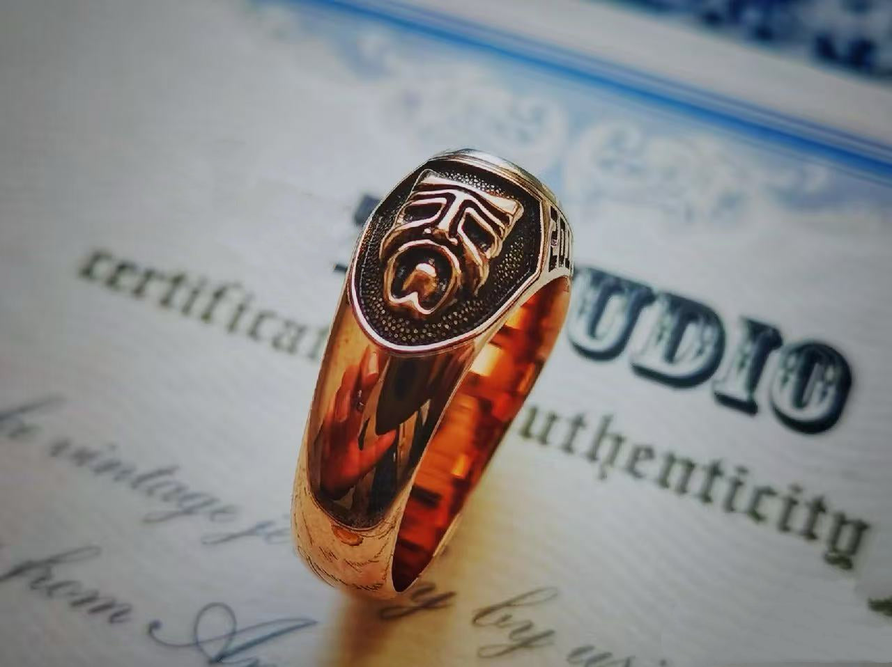 Hand-carved eagle ring – Adjustable Open Design | One Size Fits Most