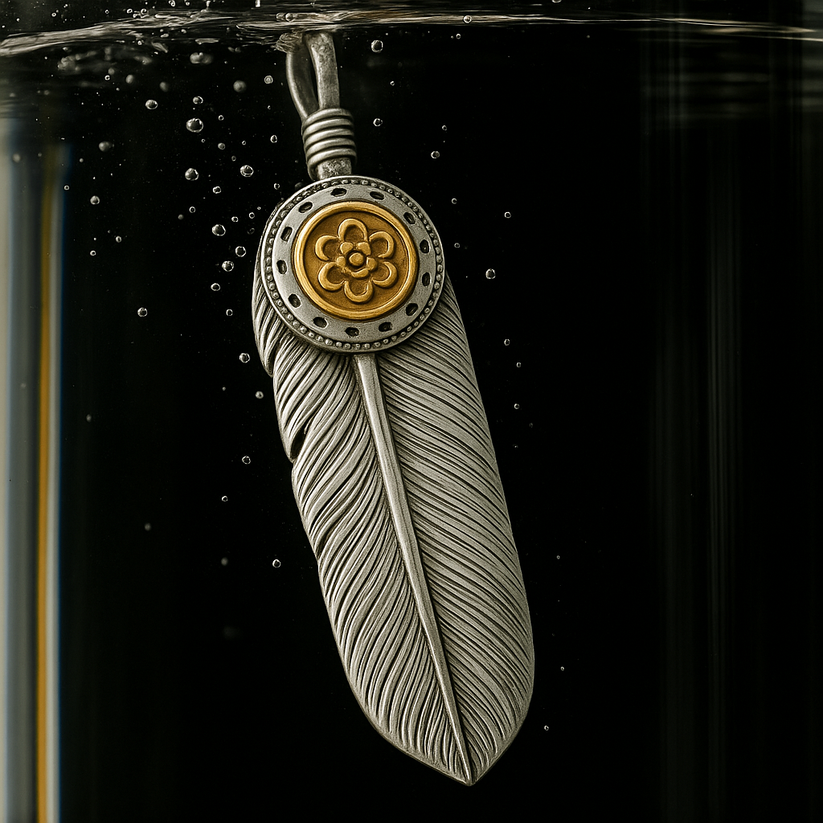 Feather Spirit Necklace,Handcrafted Soul with a Spinning Touch