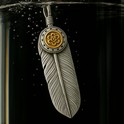 Feather Spirit Necklace,Handcrafted Soul with a Spinning Touch