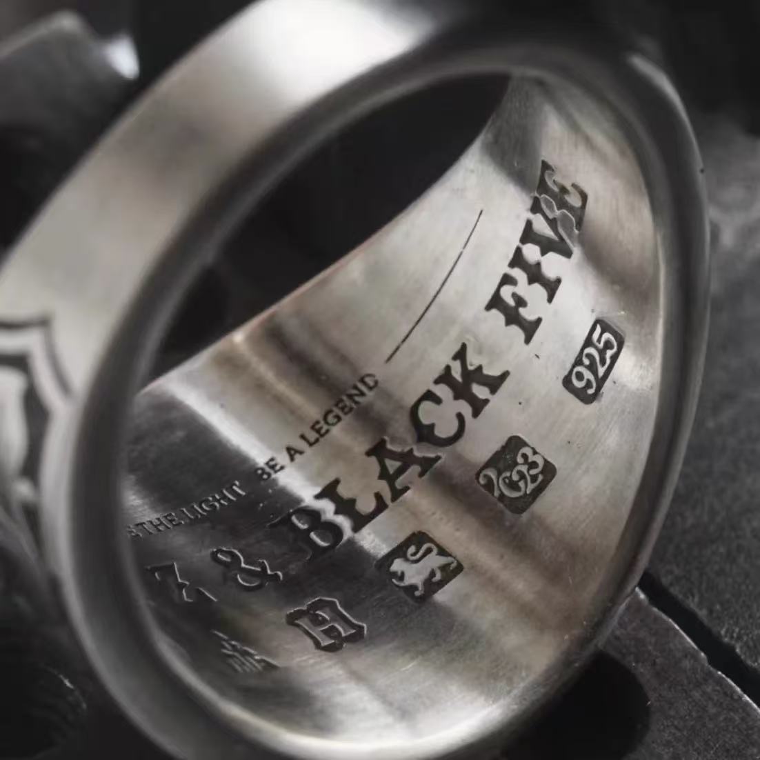 Hand-carved Masonic-style ring – Adjustable Open Design | One Size Fits Most