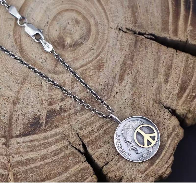 Roosevelt 10-Cent Silver Coin Pendant