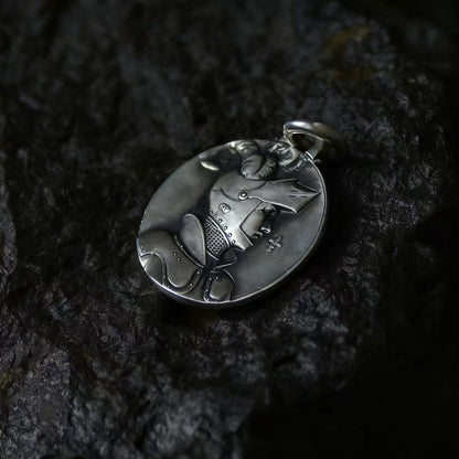 French Joan of Arc Medal Necklace