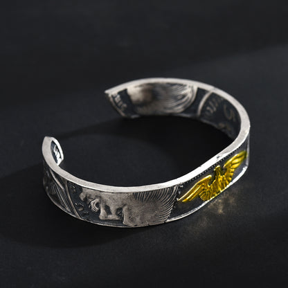 Mongolia Jewelry - German Mark Silver Coin Bangle/Ring