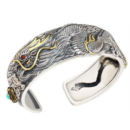 Mongolia Jewelry - Oriental Dragon Pattern Bangle