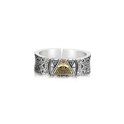 God's Eye Ring – Adjustable Open Design | One Size Fits Most