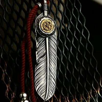 Feather Spirit Necklace,Handcrafted Soul with a Spinning Touch