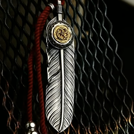 Feather Spirit Necklace,Handcrafted Soul with a Spinning Touch