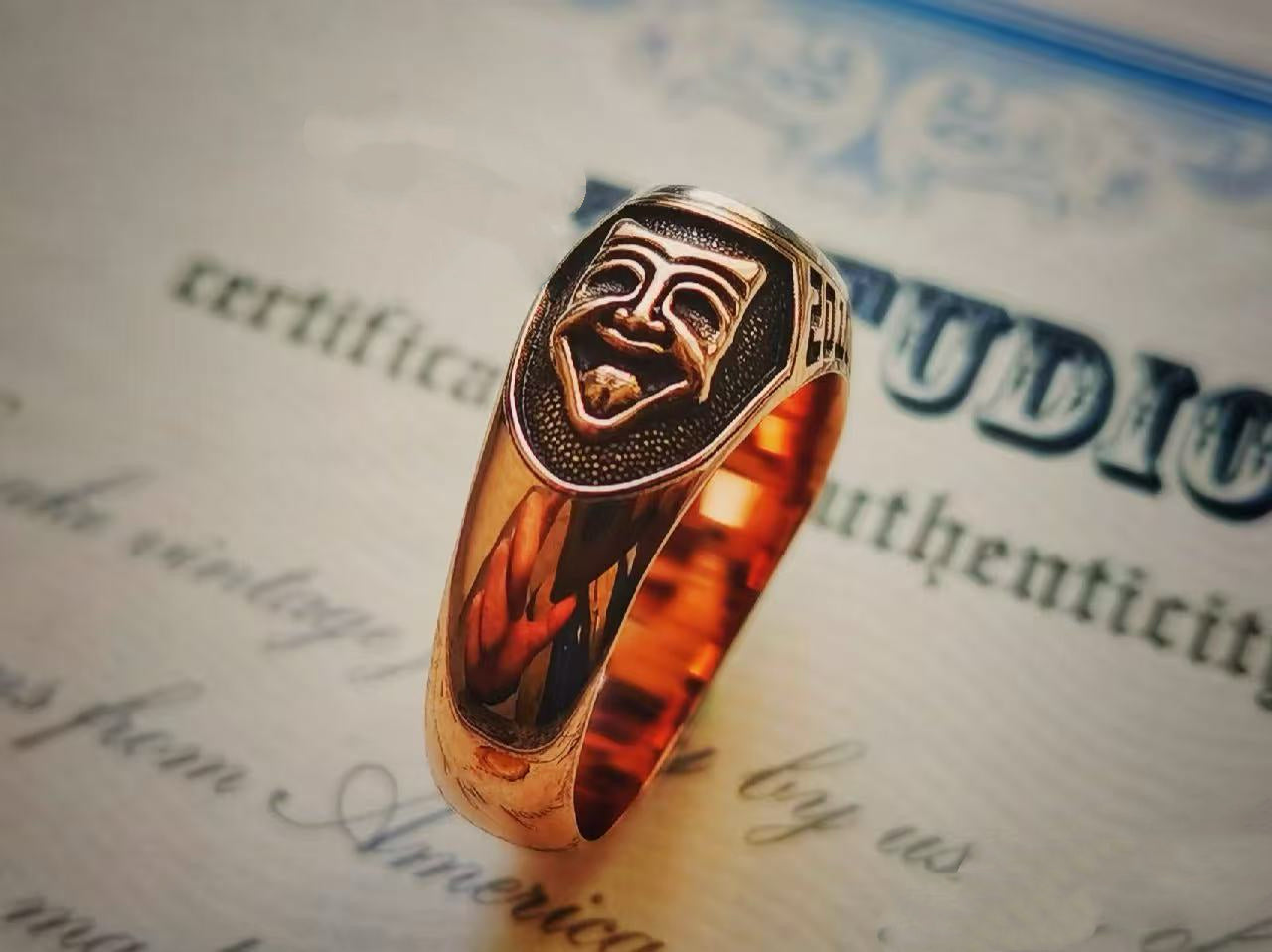 Hand-carved eagle ring – Adjustable Open Design | One Size Fits Most