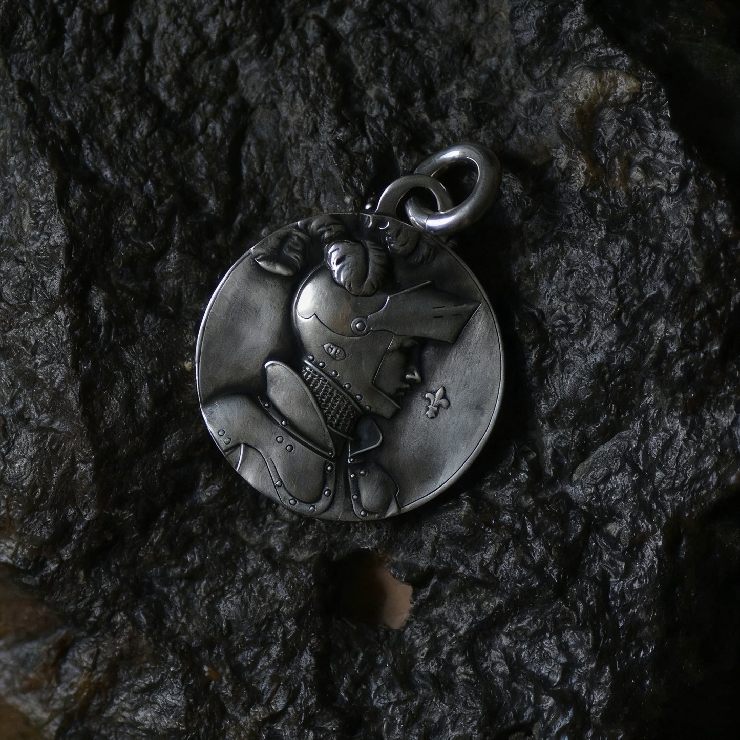 French Joan of Arc Medal Necklace