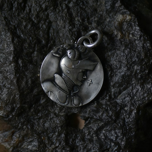 French Joan of Arc Medal Necklace