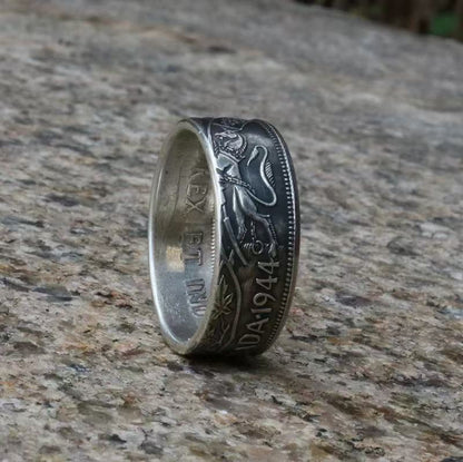 King George VI Canadian Silver Coin Ring – Adjustable Open Design | One Size Fits Most