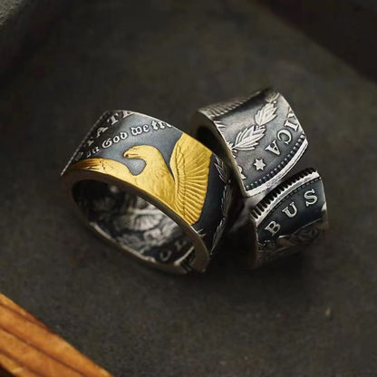 Morgan Silver Coin Ring – Adjustable Open Design | One Size Fits Most