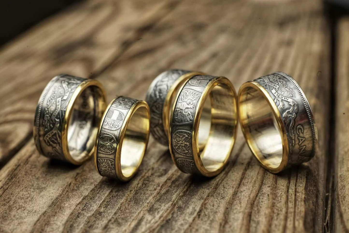 Austrian Shield Emblem Silver Coin Ring – Adjustable Open Design | One Size Fits Most