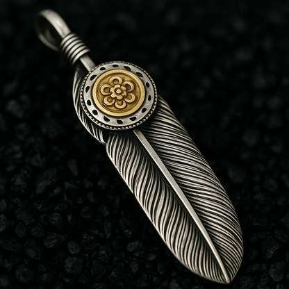 Feather Spirit Necklace,Handcrafted Soul with a Spinning Touch