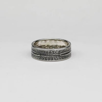 Washington Silver Coin Ring – Adjustable Open Design | One Size Fits Most