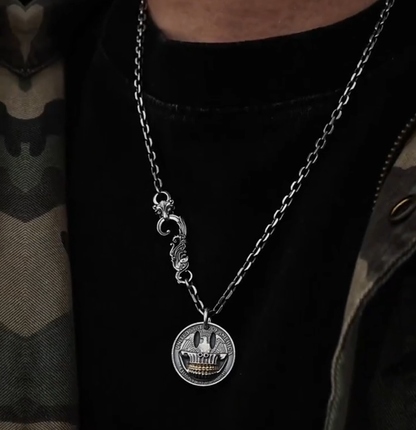 Morgan Silver Dollar Smiley Face Pendant