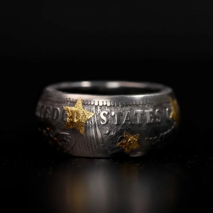 Morgan Silver Star Coin Ring