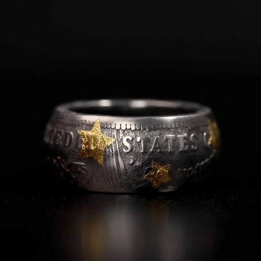 Morgan Silver Star Coin Ring